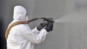 相关资讯聚脲喷涂施工现场