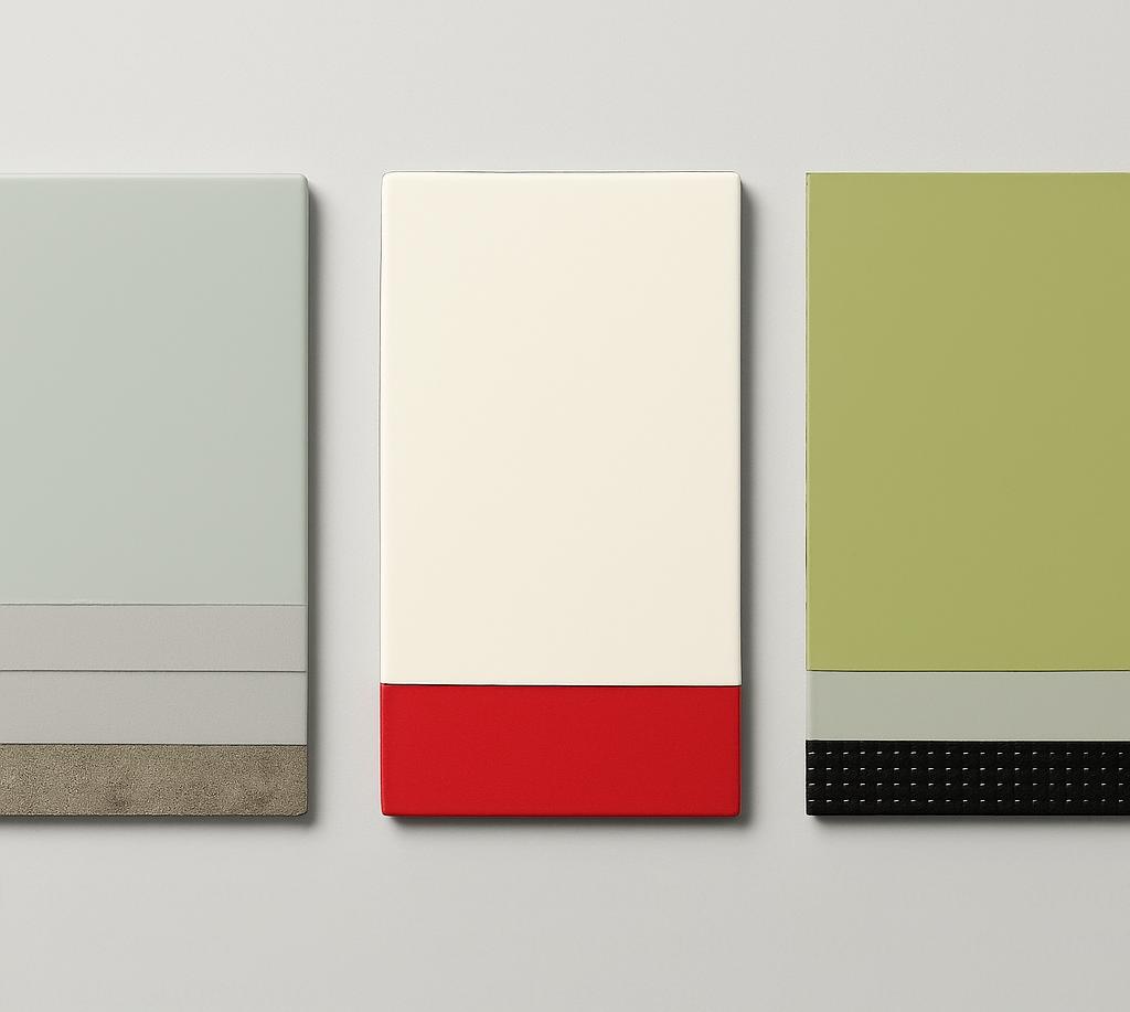 聚脲三层结构样品对比（混凝土、钢结构、油毛毡基层）