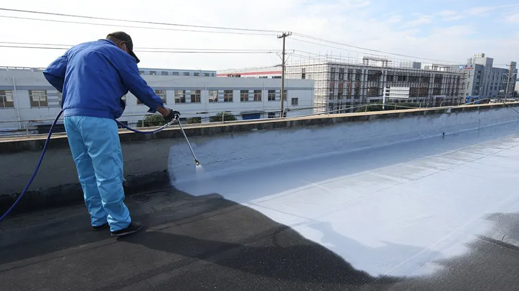 老化屋面表面手涂施工聚脲防水涂料
